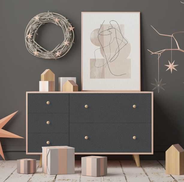 Tapeta samoprzylepna szara okleina Winylowa zmywalna  NR.EO86