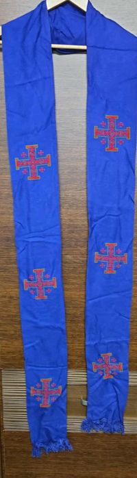 Stuła materiałową haftowana