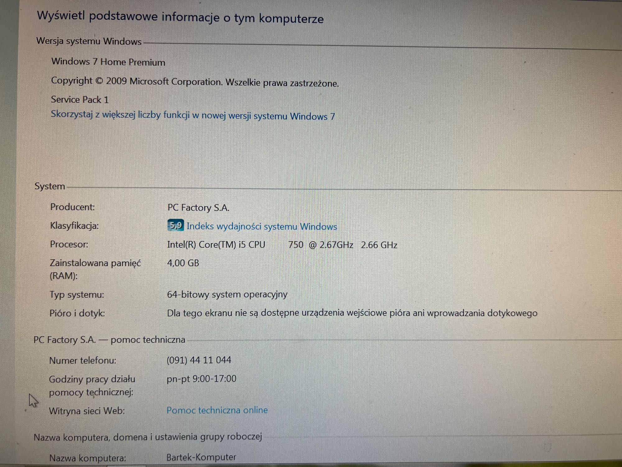 Komputer stacjonarny PC Vobis Intel Core i5