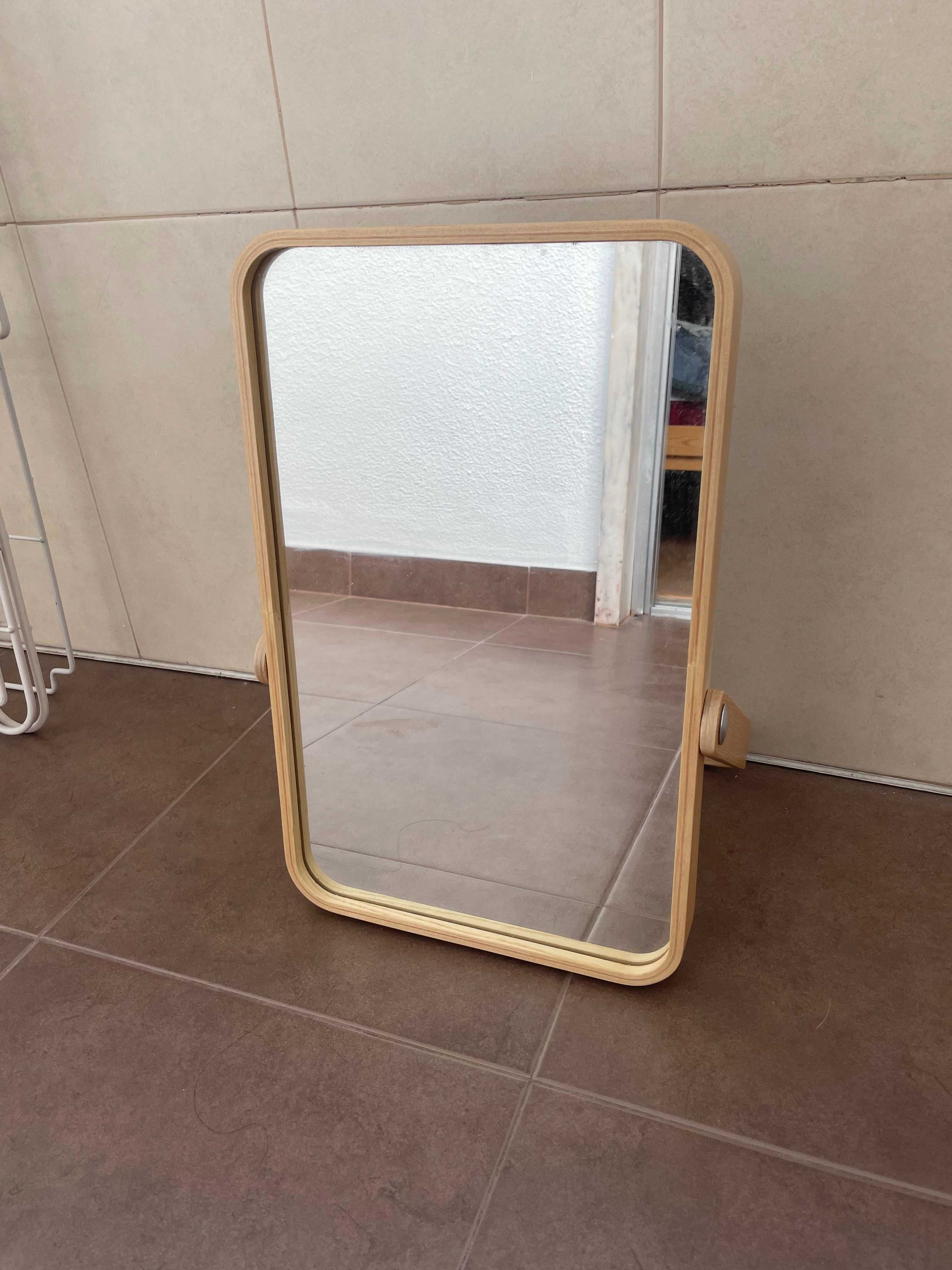 Espelho p/toucador, freixo, 27x40 cm