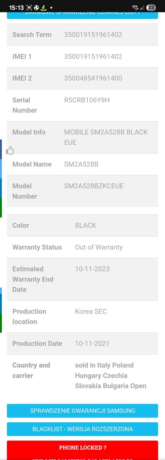 Samsung galaxy A52S 5G