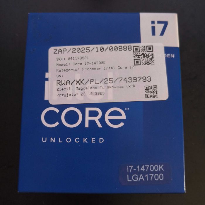 PROCESOR Intel Core i7-14700K (NOWY)