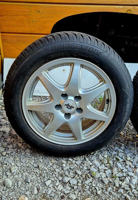 Koła zimowe 5x112 6.5j et50 205/55R16 Vw Audi Seat Skoda Bridgestone