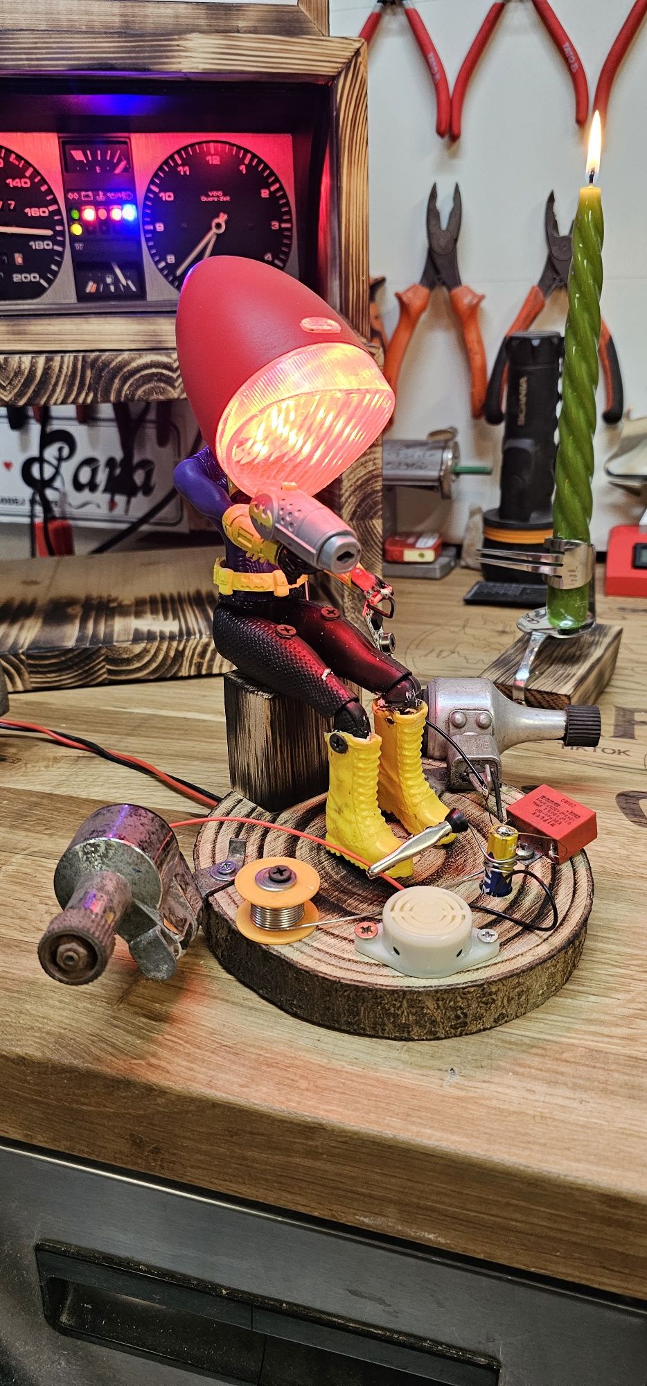 Lampka nocna diy samorobiona