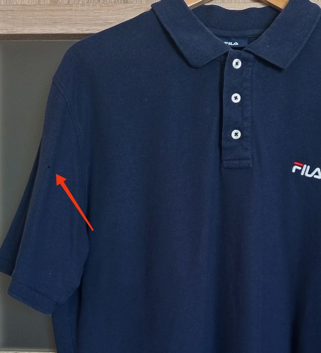 Granatowa klasyczna koszulka polo FILA rozmiar XL