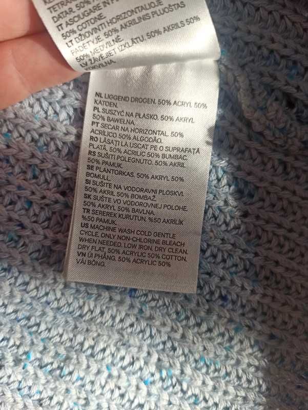 Błękitny sweter H&M rozmiar S