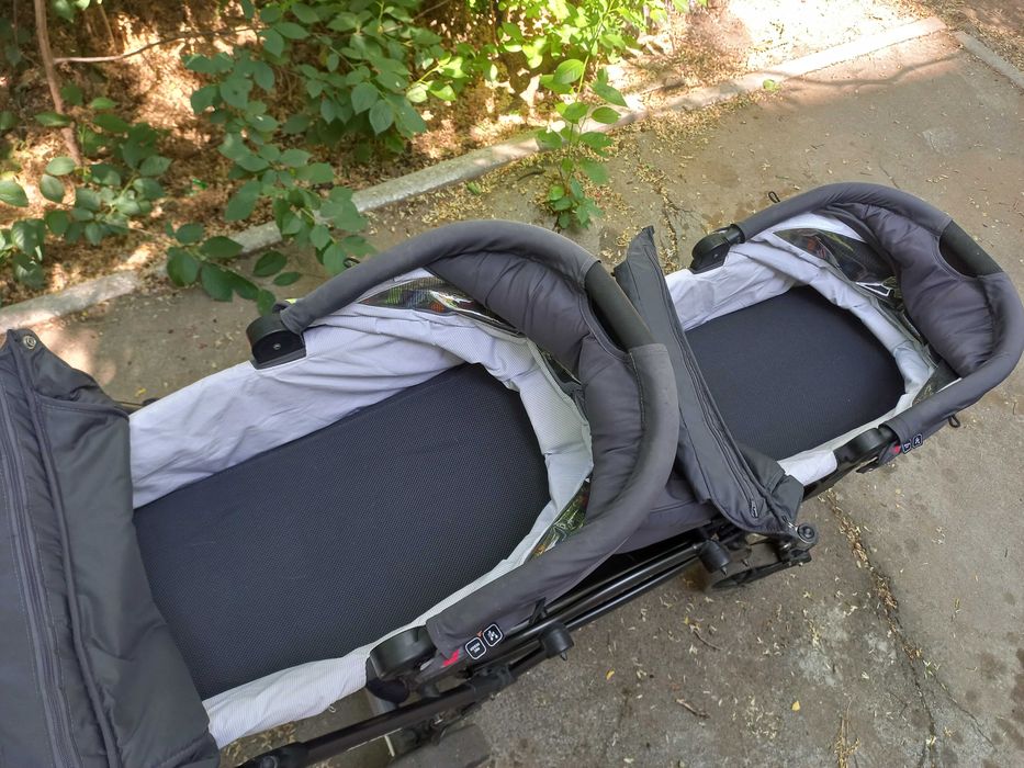 Универсальная коляска 2 в 1 для двойни ABC Design Zoom с аксессуарами