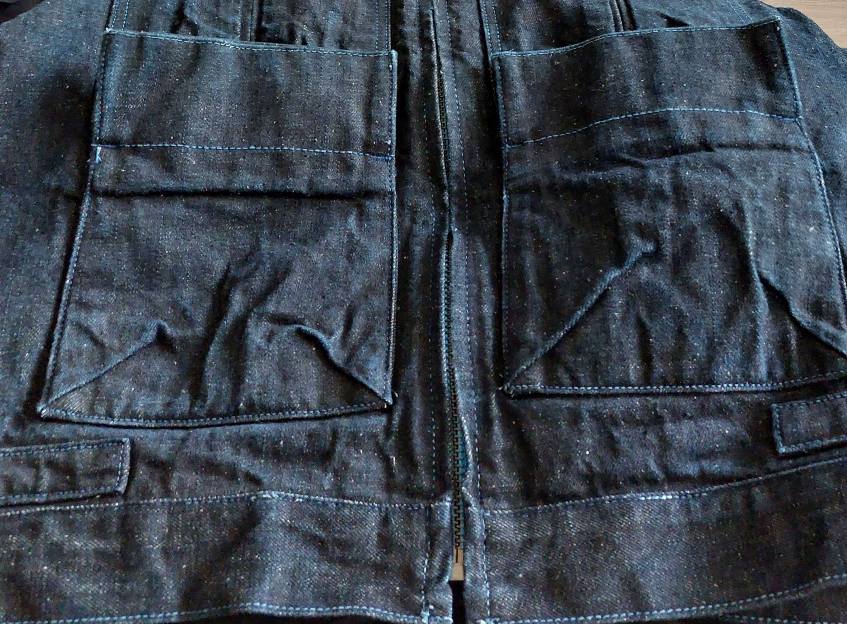 Wrangler kurtka jeans z odpinany kapturem r. L