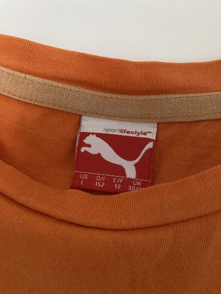 pomarańczowa koszulka dziewczęca puma 152cm