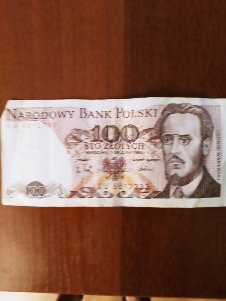 Banknoty stare PRL 100 zlotych