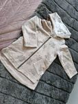 Bluza dziewczęca z kapturem, rozpinana, beżowa, Nicol