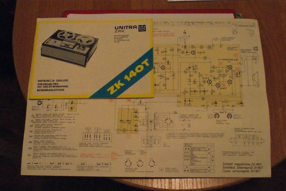 magnetofon ZK 140T schematy instrukcje