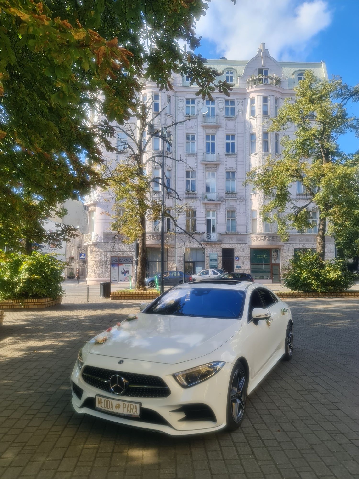 Mercedes CLS AMG auto do ślubu. Duża limuzyna.