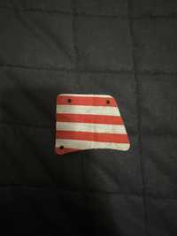 Cloth Sail 9 x 11, 3 Holes with Red Stripes Pattern - sailbb24