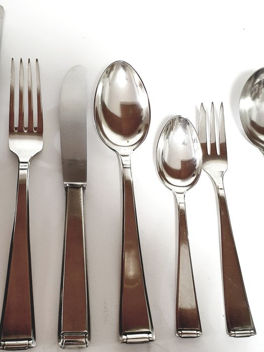 Fantástico conjunto de talheres Arte Deco Auerhahn 90 para 6 pessoas