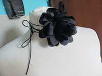 Choker kwiat czarny