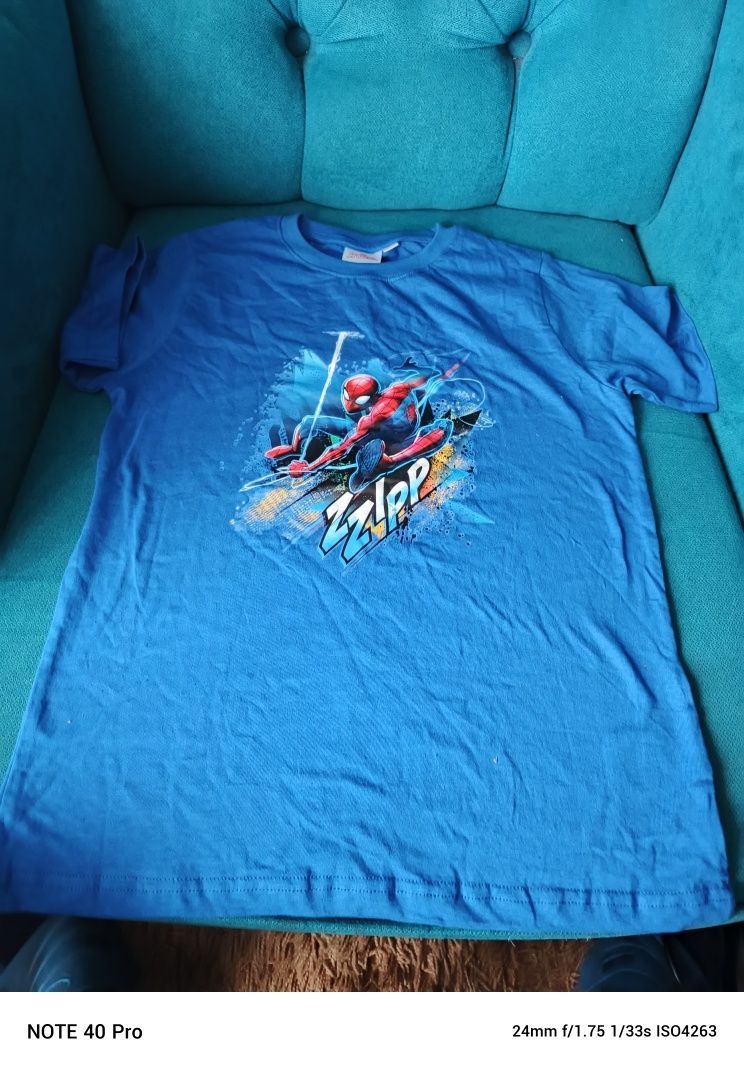 Spiderman bluzka krótki rękaw 134/140 cm zzipp 100% bawełna