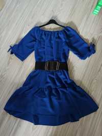 Sukienka niebieska / chabrowa r. 36