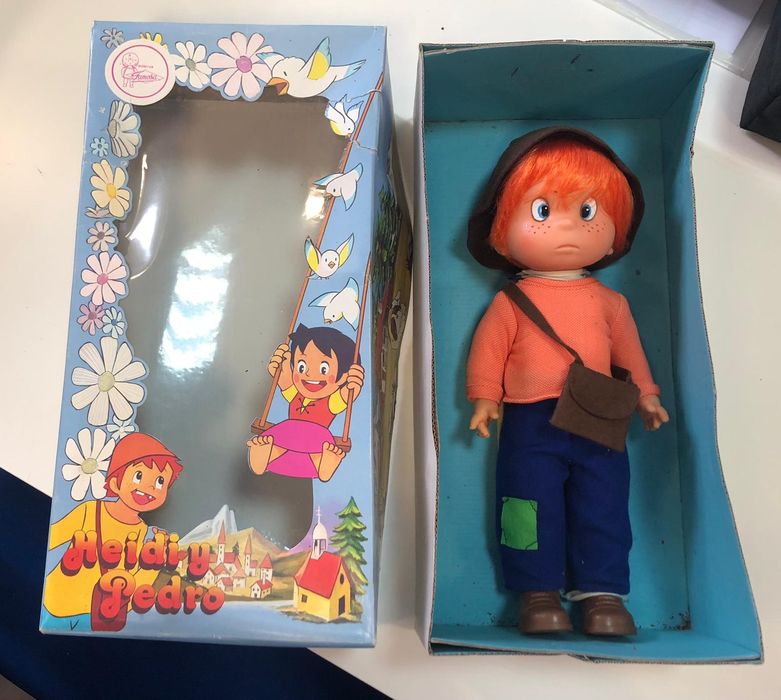 Bonecos vintage de Heide e Pedro