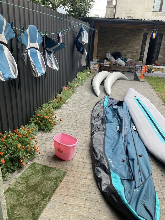 Надувний Туристичний Каяк ITIWIT Тримісний 3,82 х 1,08 м Синій