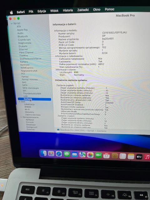 MacBook Pro A1502 i5 8G ram 256 SSD 2015rok