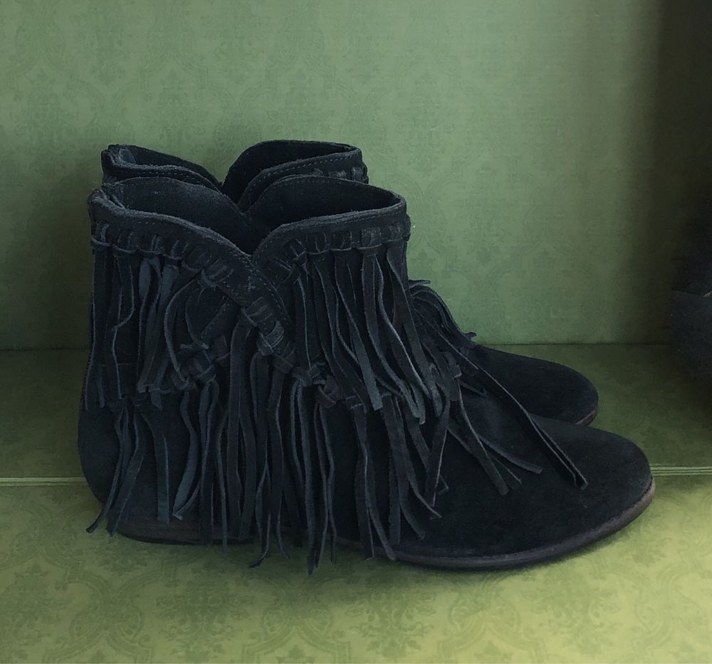 Buty MTNG ankle boots skórzane skóra naturalna zamsz zamszowe 39