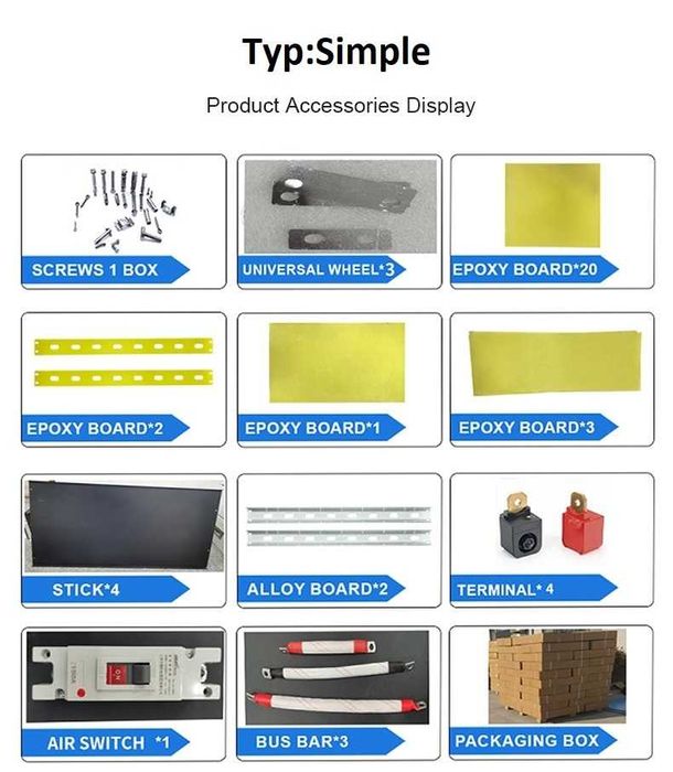 Obudowa magazyn energii pozioma, ogniwa LiFePo4
