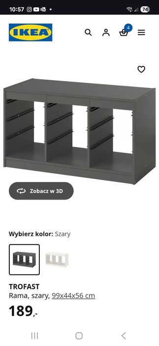 szafka Trofast szary Ikea