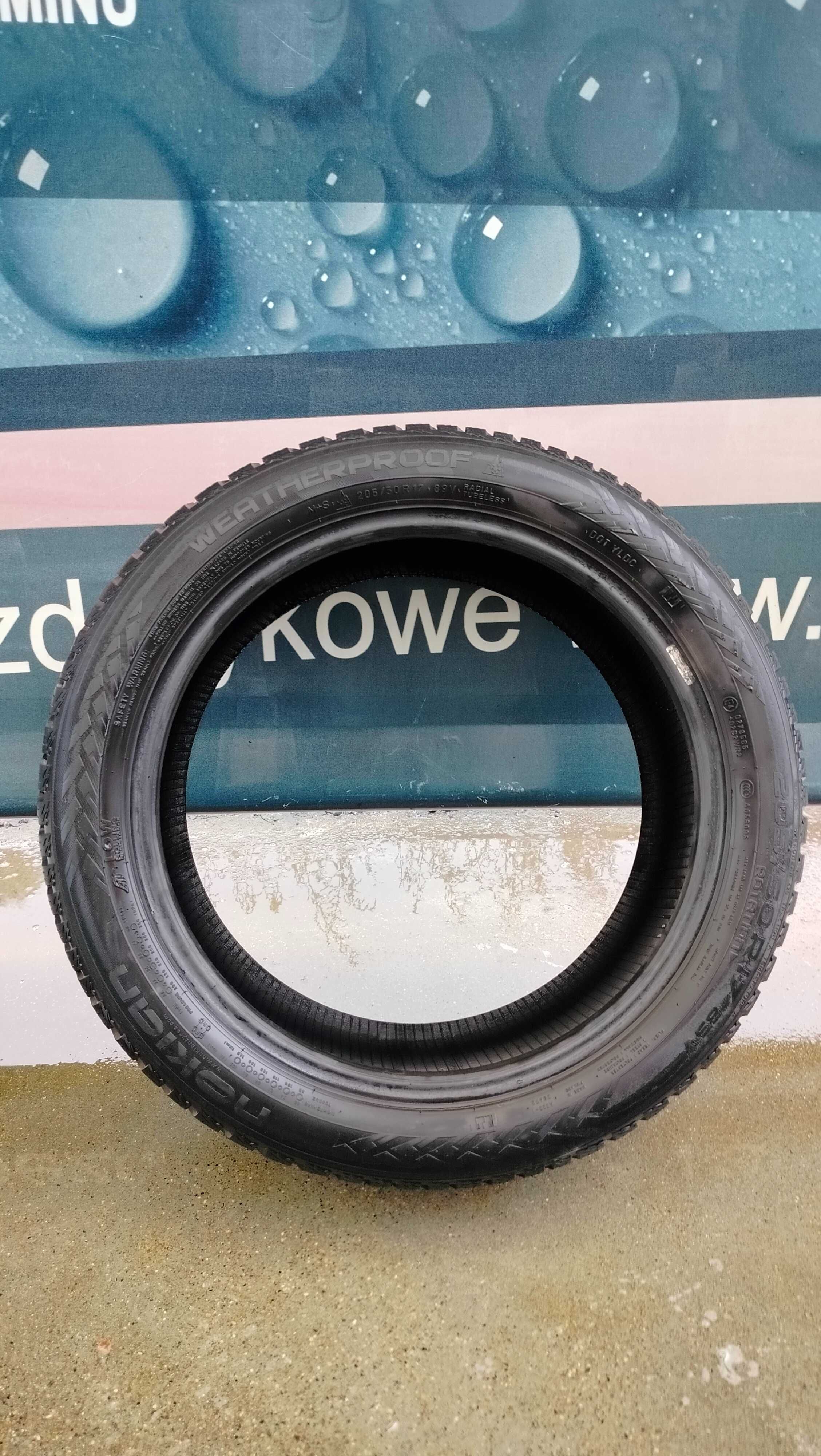 opona używana 8mm nokian watherproof 205/50r17 całoroczna 89v