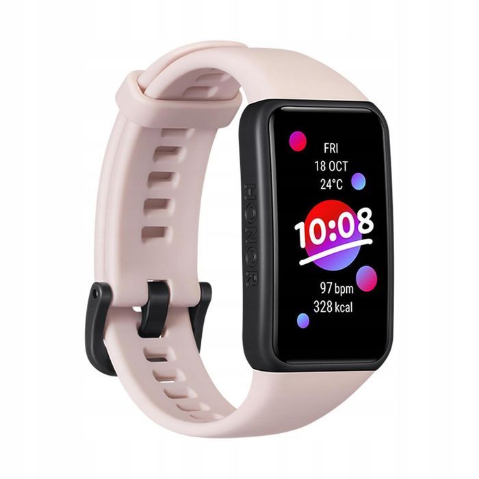 outlet smartband honor band 6 różowy 1,47" cali amoled monitorem tętna