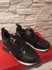 Damskie czarne buty sportowe Philipp Plein 36,37 błyszczące