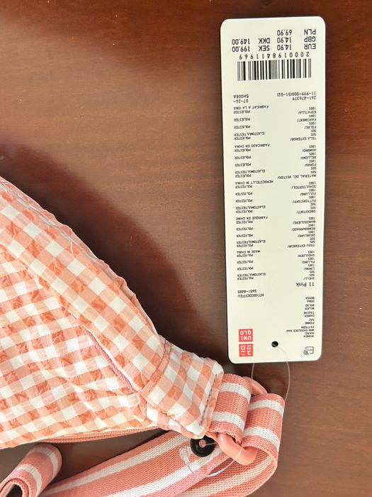 Uniqlo nerka w kratkę vichy / gingham różowa babypink NOWA limitowana