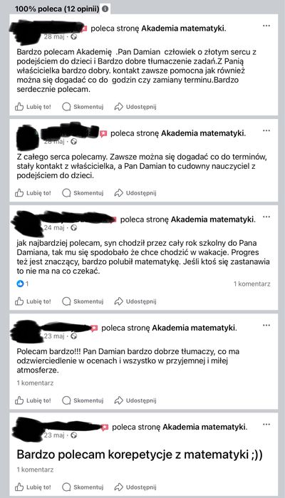 NOWA AKADEMIA – zajecia MATEMATYCZNE korepetycje