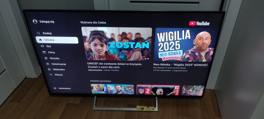 Telewizor Sony 55 cali UHD 4 K Smart TV Wi-Fi android