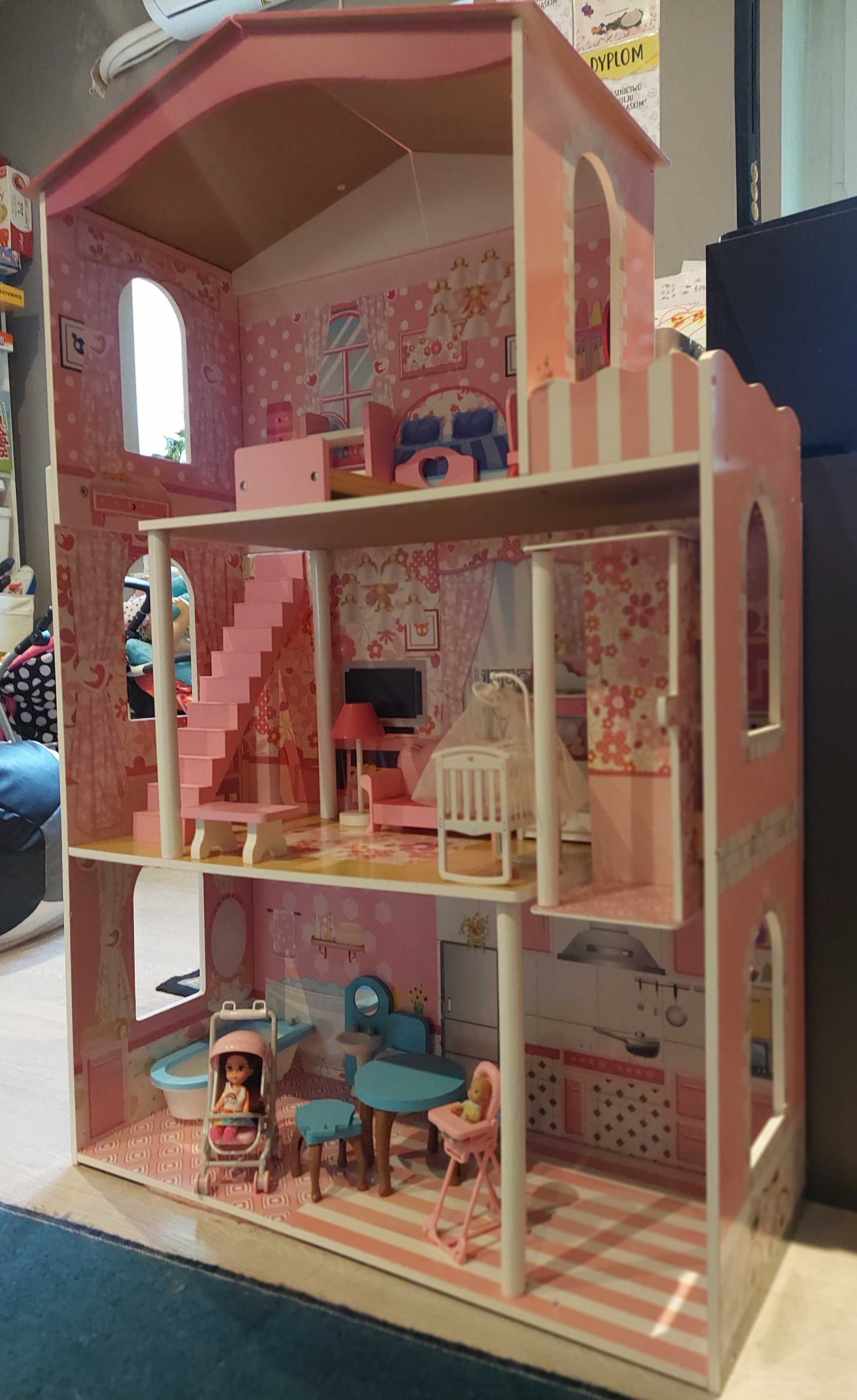 Duży domek Barbie xxl-drewniany