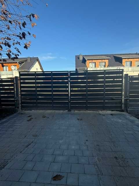 Brama dwuskrzydłowa z automatem Elba 400 x 150 cm ocynk antracyt