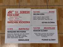 4 tablice kierunkowe PKP Intercity