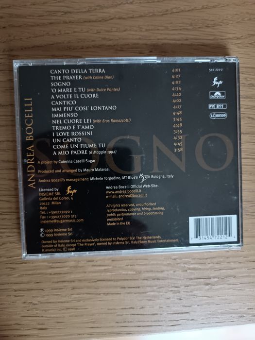 Cd Sogno - Andrea Bocelli