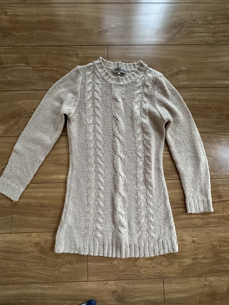 Sweter długi ciepły zima rozmiar S