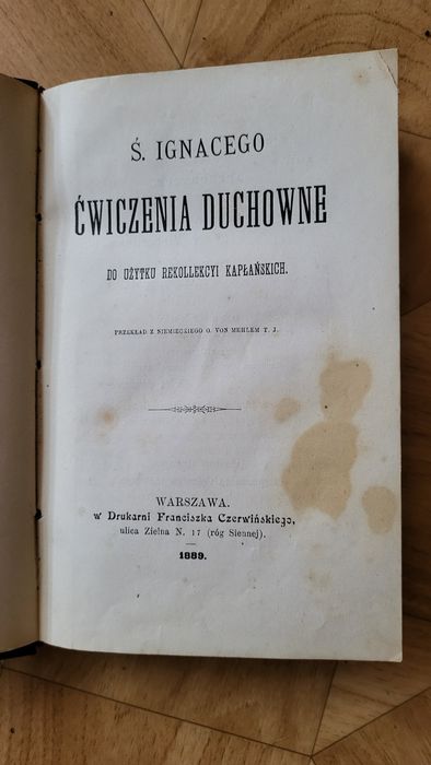 Ćwiczenia duchowne 1889r.