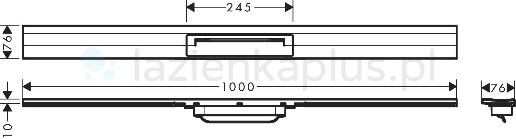 Hansgrohe Raindrain element zewnętrzny odpływu liniowego
