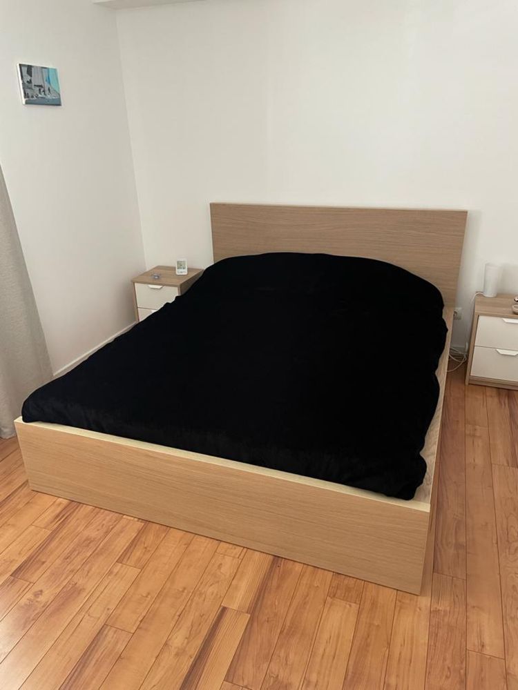 Cama Malm 160x200 com 4 gavetões e colchão