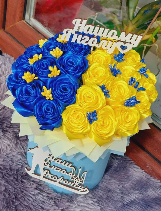 Букети з атласної стрічки!