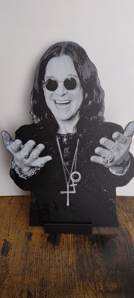 Ozzy Osbourne obraz hueforge druk 3d