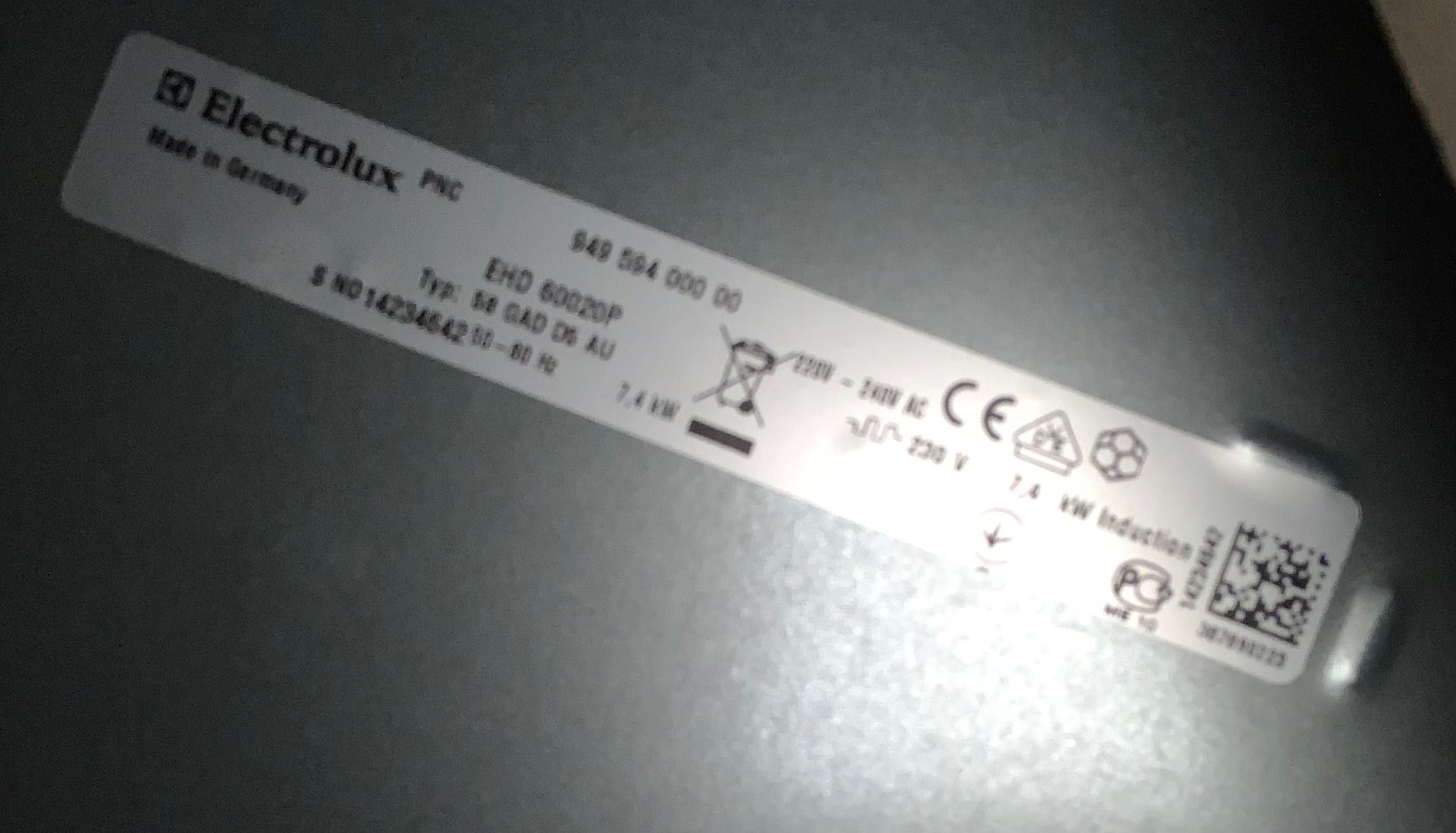 Płyta indukcyjna Electrolux EHD60020P 52x59cm