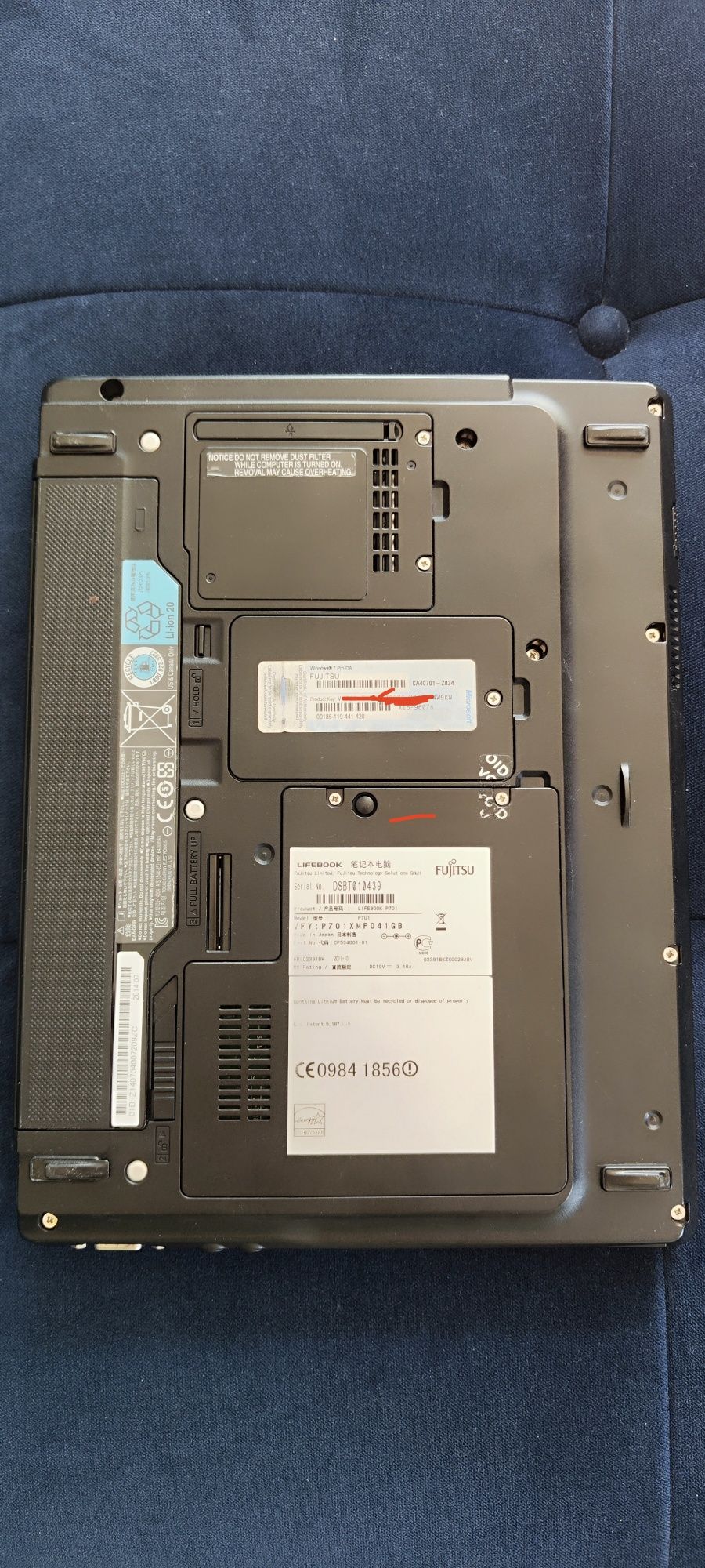 Laptop Fujitsu Lifebook P701 8GB RAM 320HDD