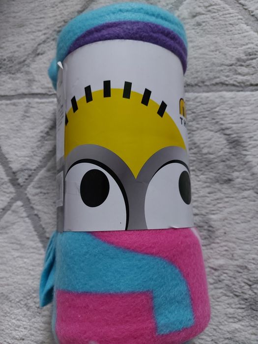NOWY polarowy koc 130/170 MINIONKI super do pokoju dziecka