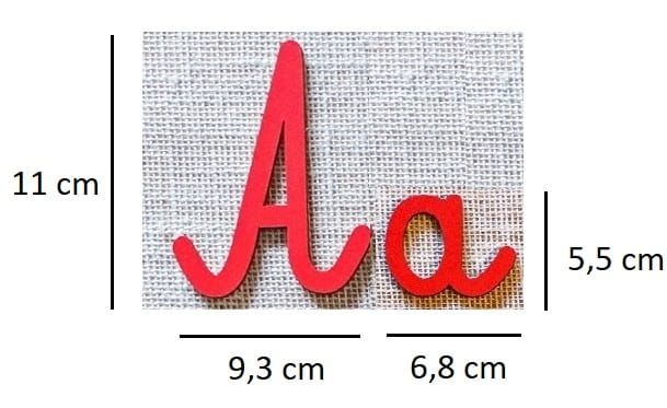 Ruchomy Alfabet - małe litery z filcu pomoc Montessori