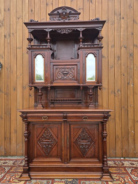 Orzechowy kredens eklektyczny rzeczy #2107 Stylowy Węgrów