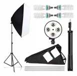 lampa światła ciągłego 4 x 85W + softbox + statyw lampa  fotograficzna